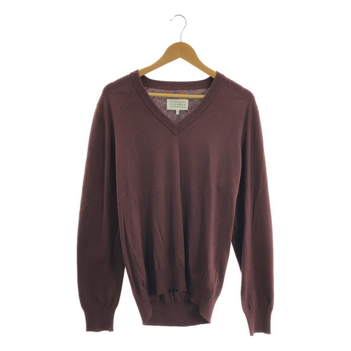 Maison Margiela / メゾンマルジェラ | 2016AW | ウール Vネック エルボーパッチ ニット | L | メンズ