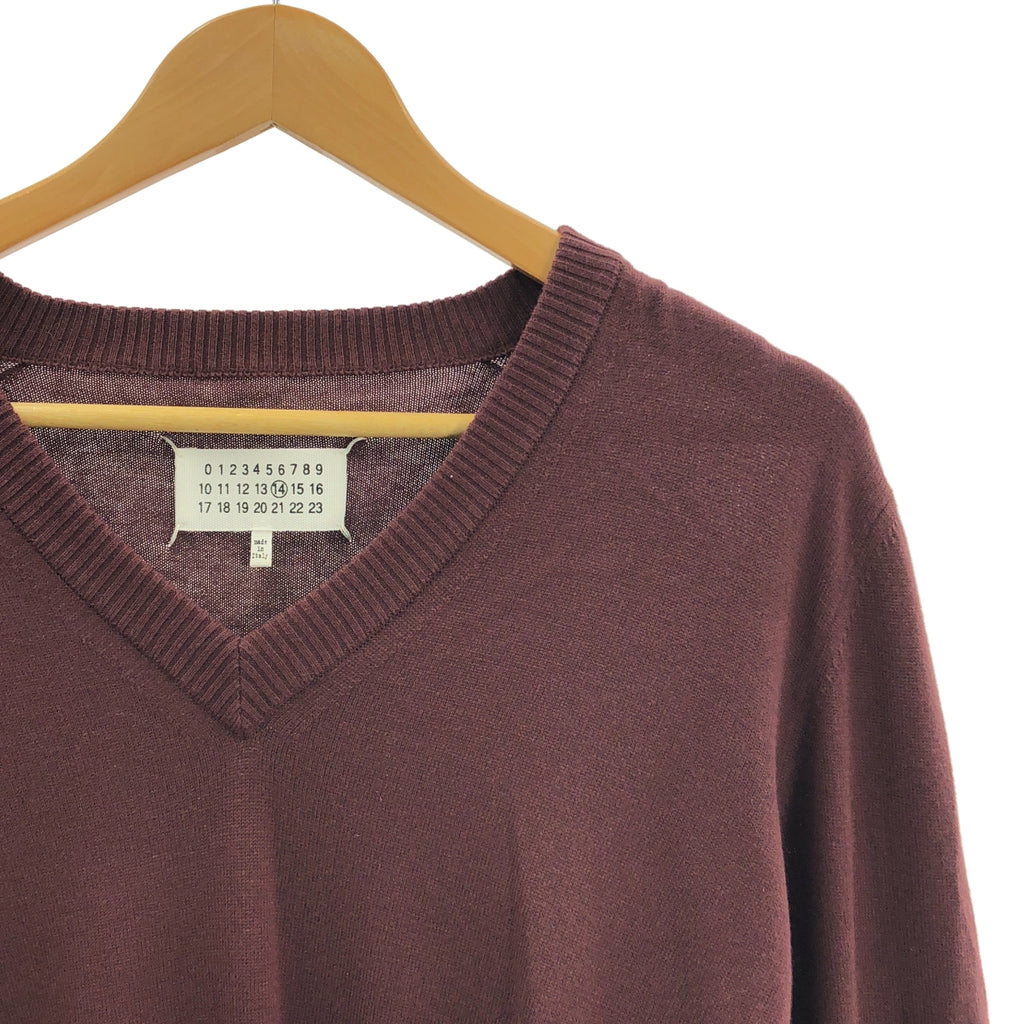 Maison Margiela / メゾンマルジェラ | 2016AW | ウール Vネック エルボーパッチ ニット | L | メンズ