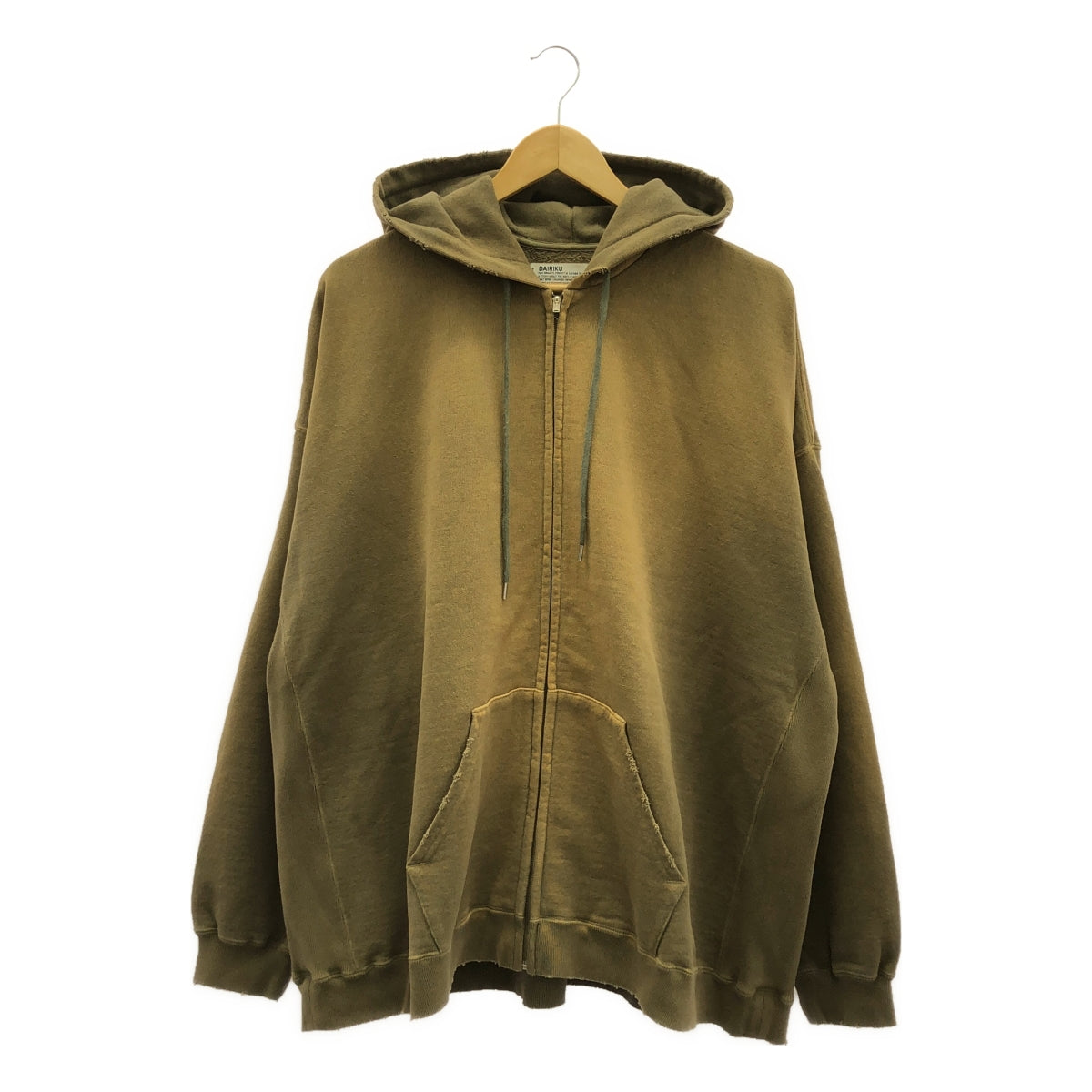 DAIRIKU / ダイリク | 2024AW | Waterproof Sunburn Hoodie ウォータープルーフ サンバーン ジップパーカー | L | VINTAGE KHAKI / ヴィンテージカーキ | メンズ