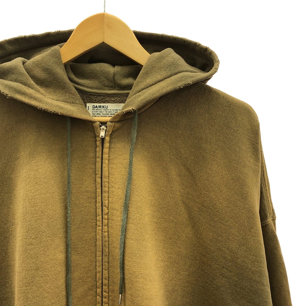 DAIRIKU / ダイリク | 2024AW | Waterproof Sunburn Hoodie ウォータープルーフ サンバーン ジップパーカー | L | VINTAGE KHAKI / ヴィンテージカーキ | メンズ