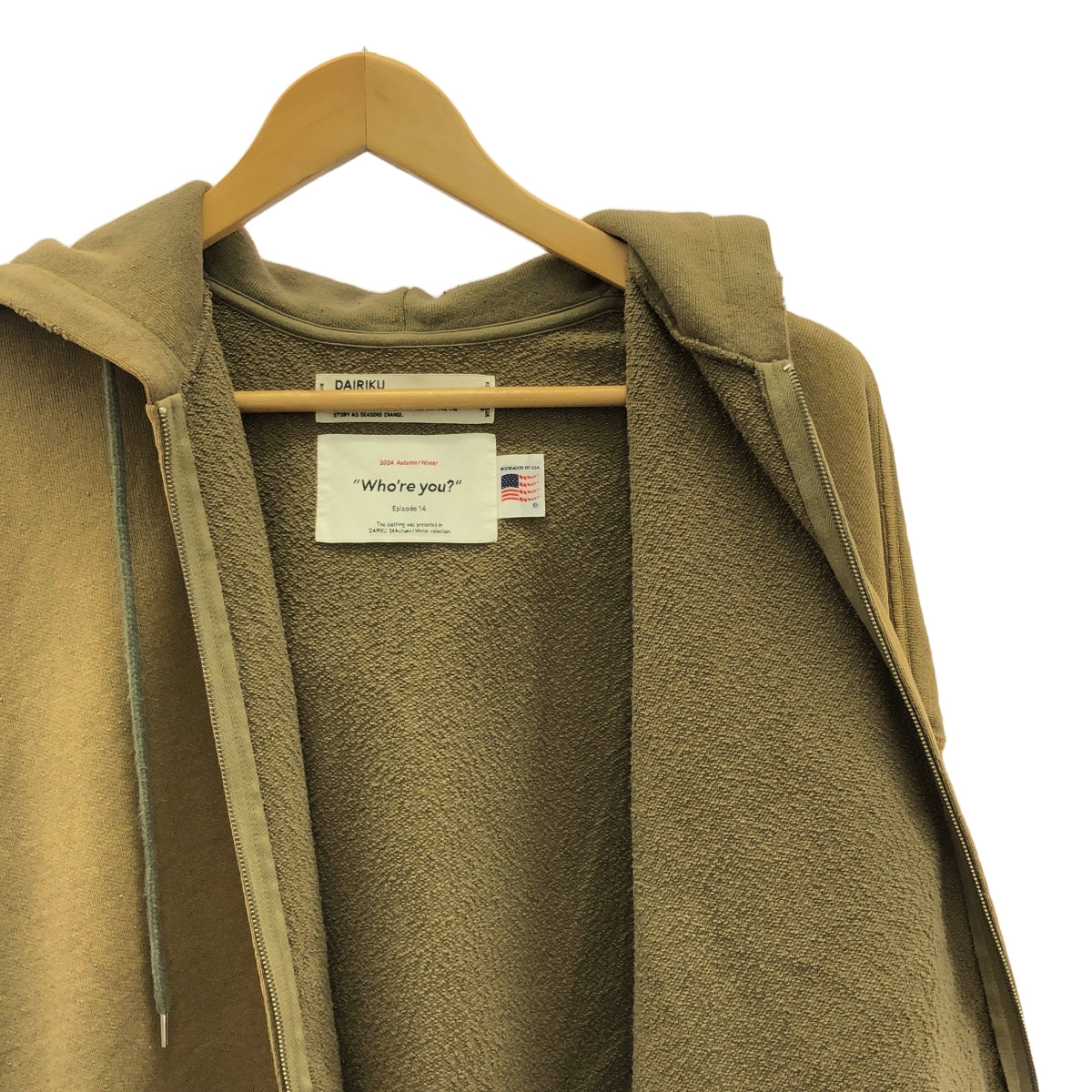 DAIRIKU / ダイリク | 2024AW | Waterproof Sunburn Hoodie ウォータープルーフ サンバーン ジップパーカー | L | VINTAGE KHAKI / ヴィンテージカーキ | メンズ