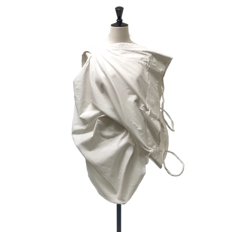 ISSEY MIYAKE / イッセイミヤケ | 2025AW | Paper Bag ペーパーバッグ 変形 ブラウス トップス | 2 | レディース