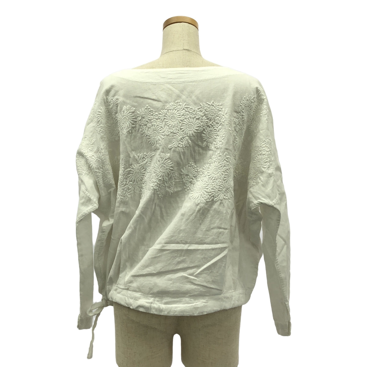 45r / フォーティファイブアール | コットン フラワー 花刺しゅう デザイン ブラウス | 0 | ホワイト | レディース