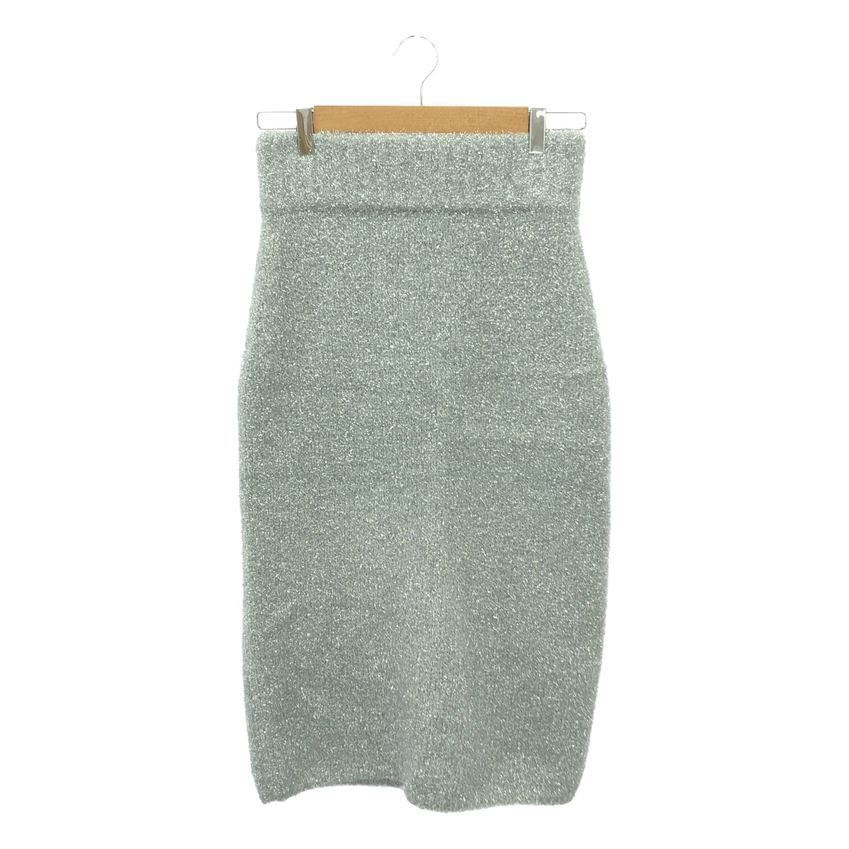 【美品】  CURRENTAGE / カレンテージ | Lame Straight Skirt  / ラメ ストレート スカート | 1 | シルバー | レディース