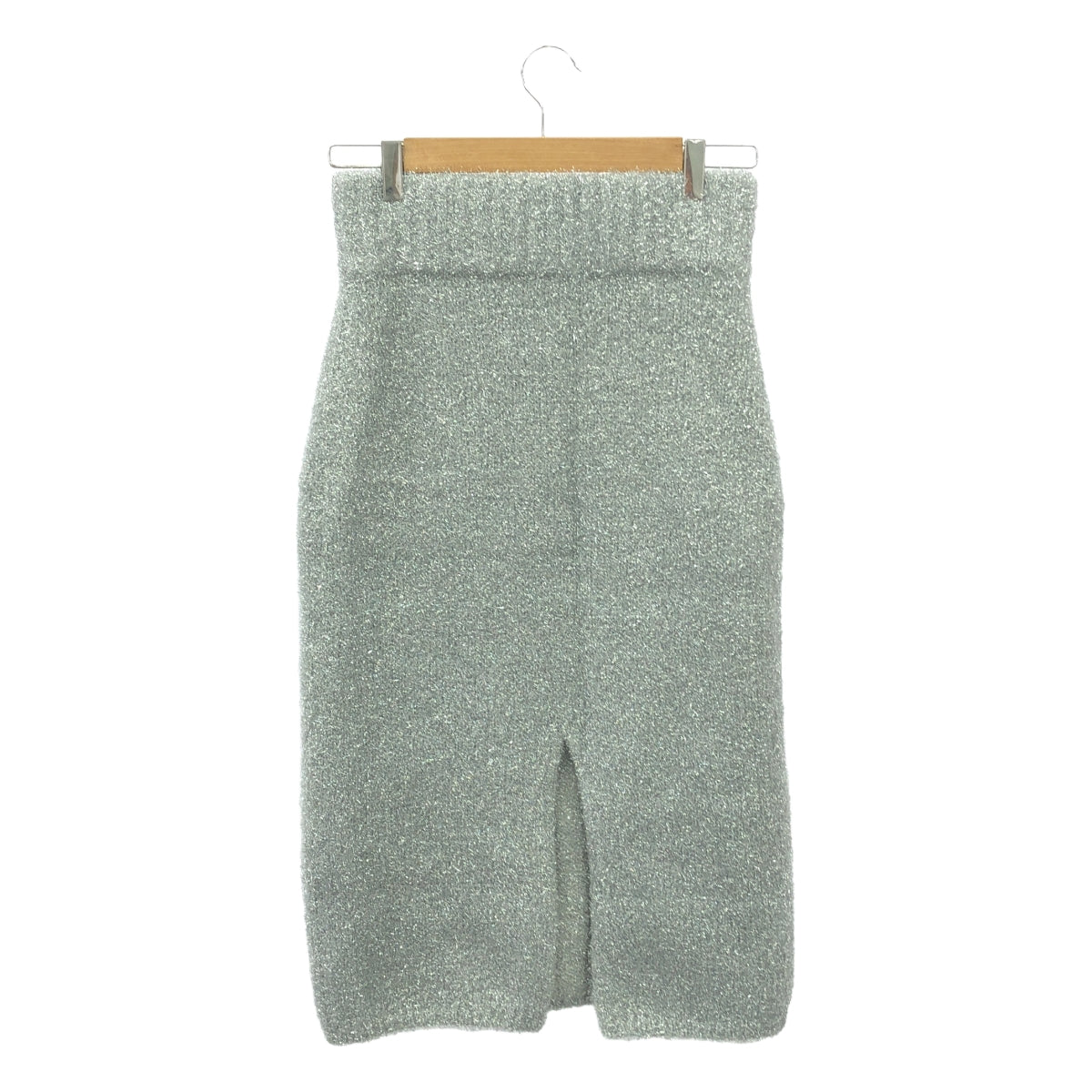 【美品】  CURRENTAGE / カレンテージ | Lame Straight Skirt  / ラメ ストレート スカート | 1 | シルバー | レディース