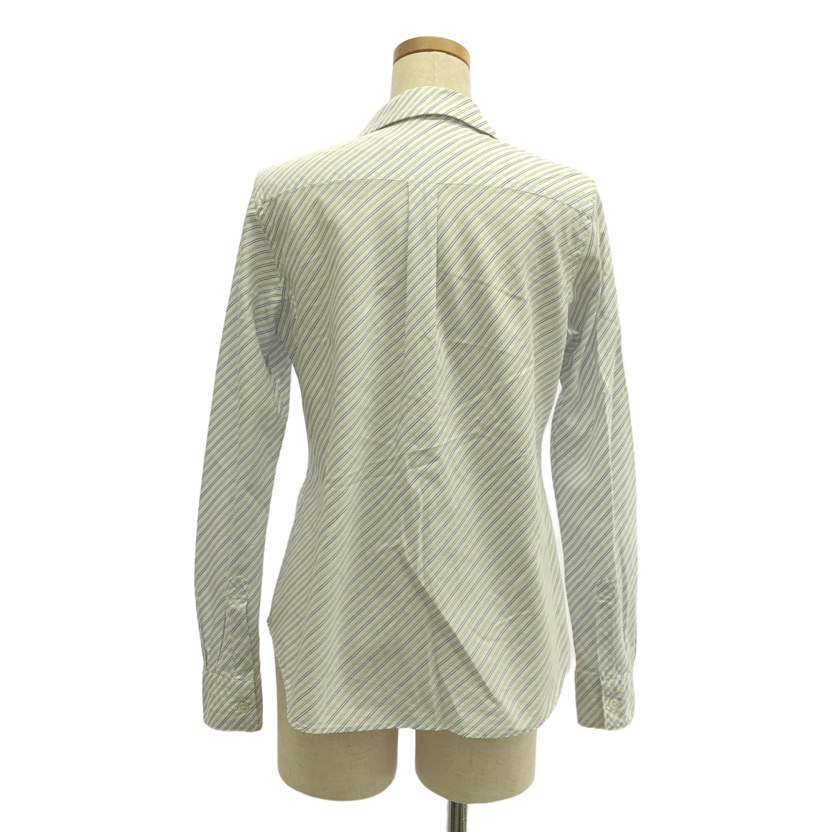 COMME des GARCONS SHIRT / コムデギャルソンシャツ | ラウンドカラー ストラップ シャツ ブラウス | XS | ホワイト/ブルー/ブラック | レディース