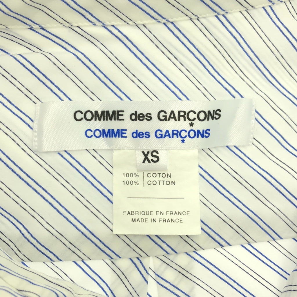 COMME des GARCONS 襯衫 |圓領吊帶襯衫 | XS |白色/藍/黑 |女性的
