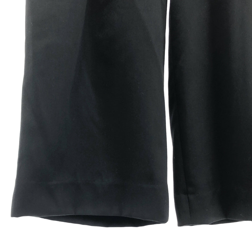 【美品】  MARKAWARE / マーカウェア | CASHMERE SATIN TRIPLE PLEATED WIDE TROUSERS カシミヤ サテン トリプル プリーツ ワイドパンツ | 1 | ブラック | メンズ
