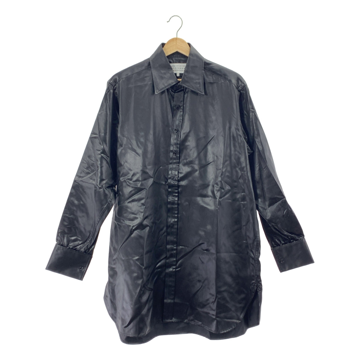 【美品】  Maison Margiela / メゾンマルジェラ | 2022AW | オーバーサイズ ダブルカフス シャツ | 38 | ブラック | レディース