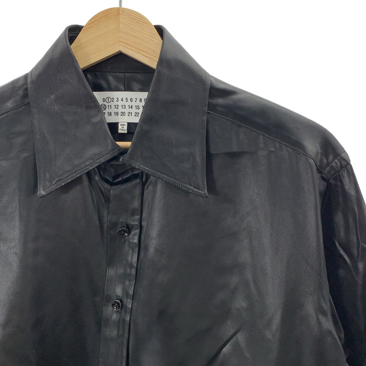【美品】  Maison Margiela / メゾンマルジェラ | 2022AW | オーバーサイズ ダブルカフス シャツ | 38 | ブラック | レディース