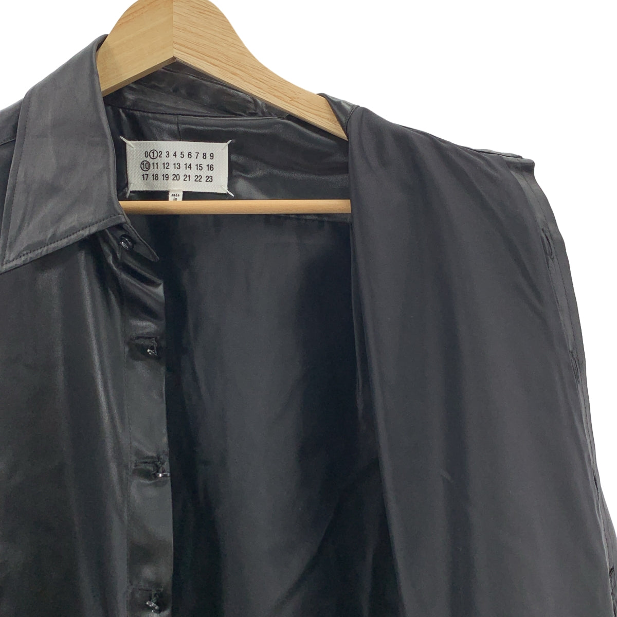 【美品】  Maison Margiela / メゾンマルジェラ | 2022AW | オーバーサイズ ダブルカフス シャツ | 38 | ブラック | レディース