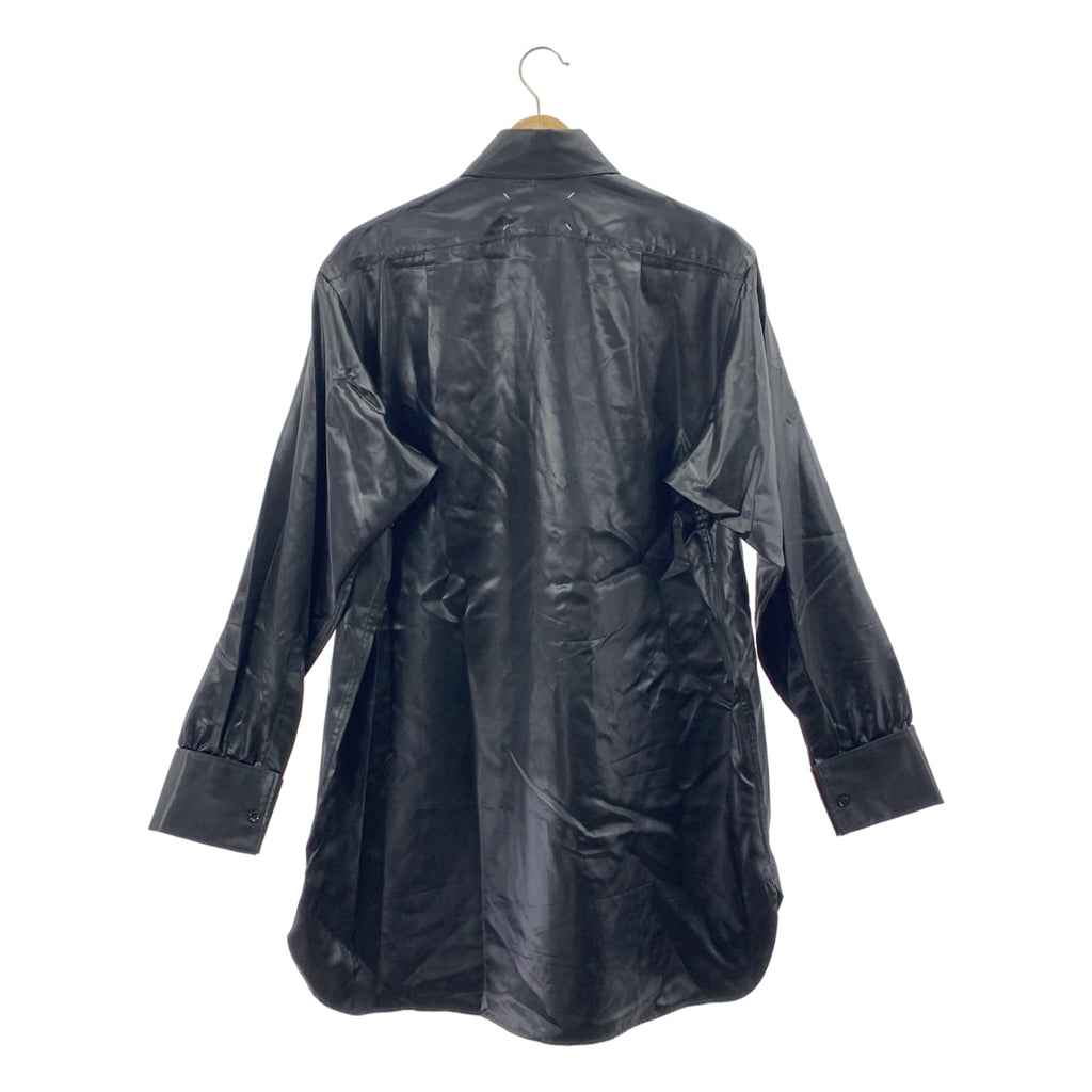 【美品】  Maison Margiela / メゾンマルジェラ | 2022AW | オーバーサイズ ダブルカフス シャツ | 38 | ブラック | レディース
