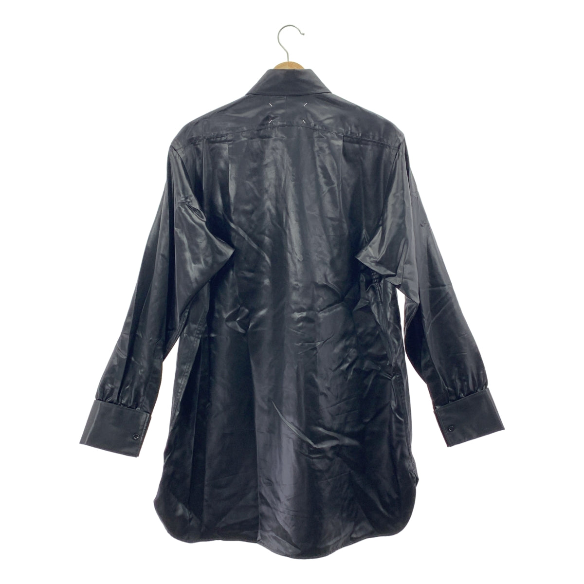 【美品】  Maison Margiela / メゾンマルジェラ | 2022AW | オーバーサイズ ダブルカフス シャツ | 38 | ブラック | レディース