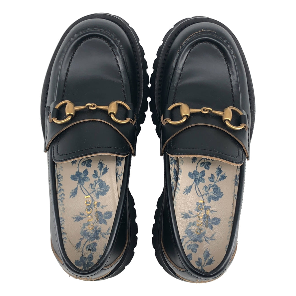 GUCCI / グッチ | レザー Bee 刺しゅう ホースビット ローファー | 35.5 | レディース