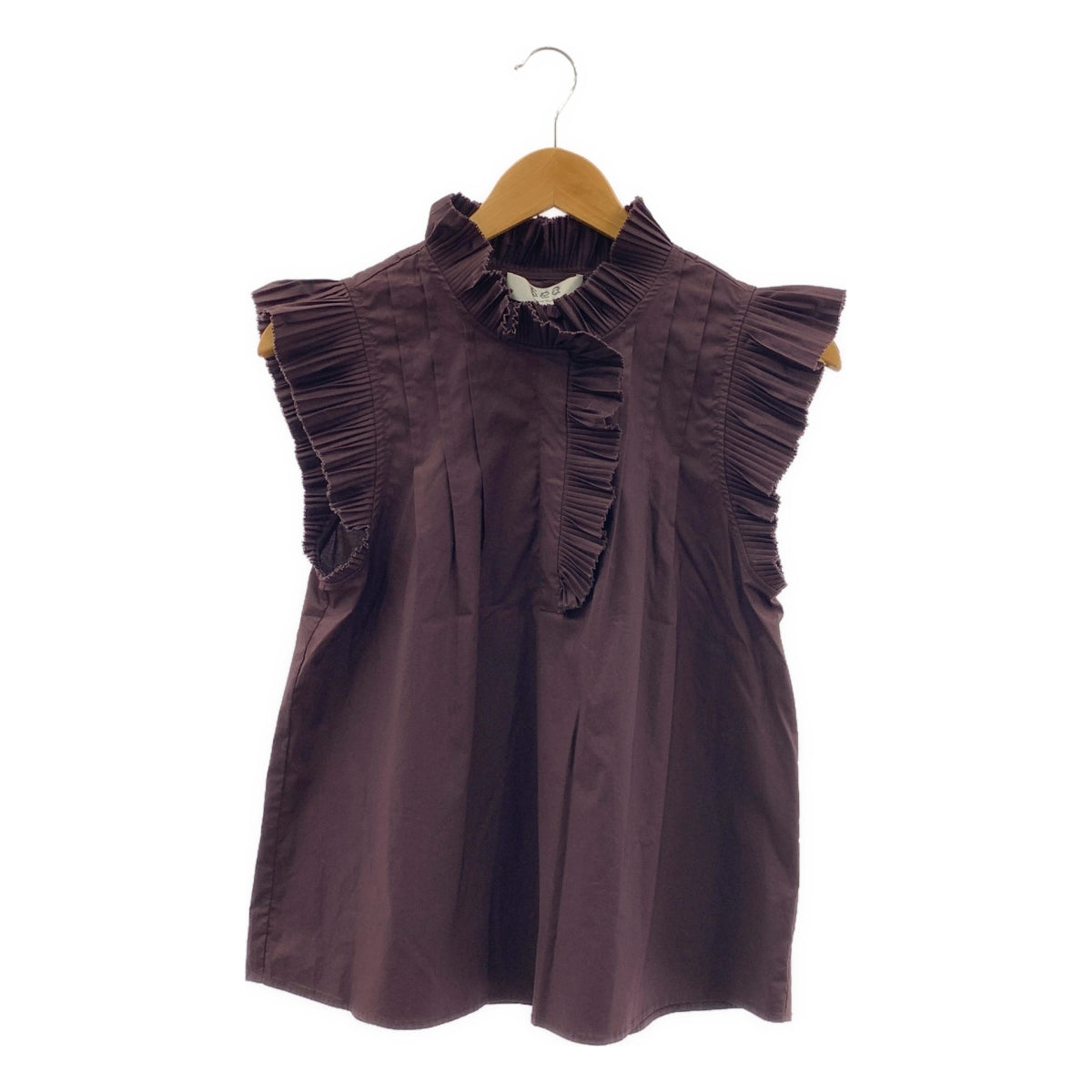 紐約海 | 棉質褶皺無袖襯衫 | S碼 | 女款