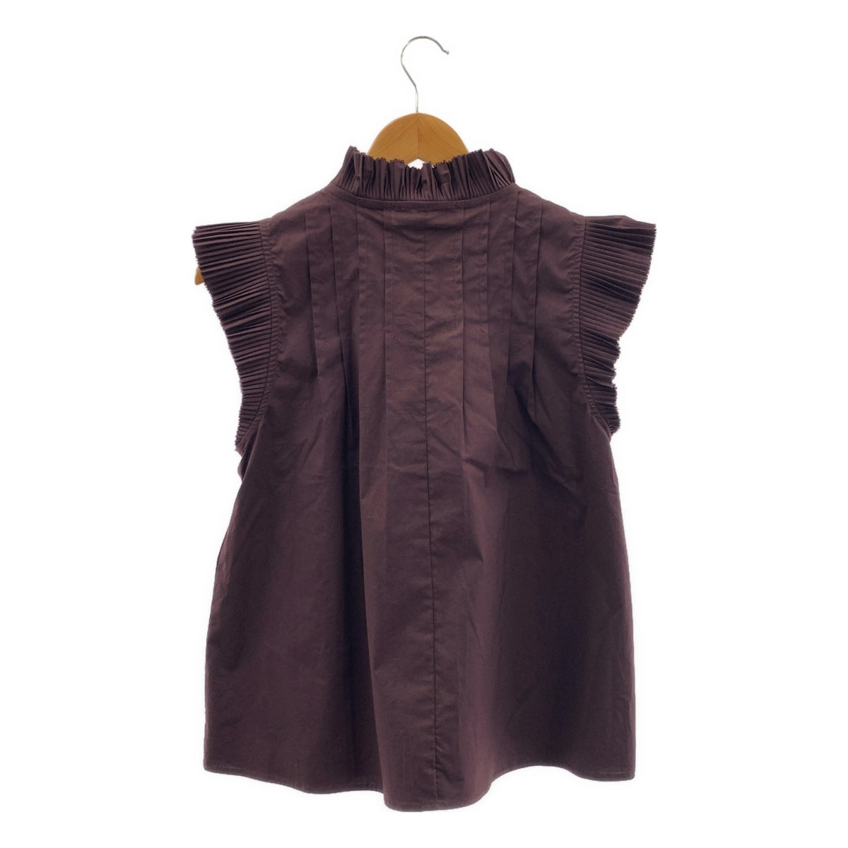 紐約海 | 棉質褶皺無袖襯衫 | S碼 | 女款