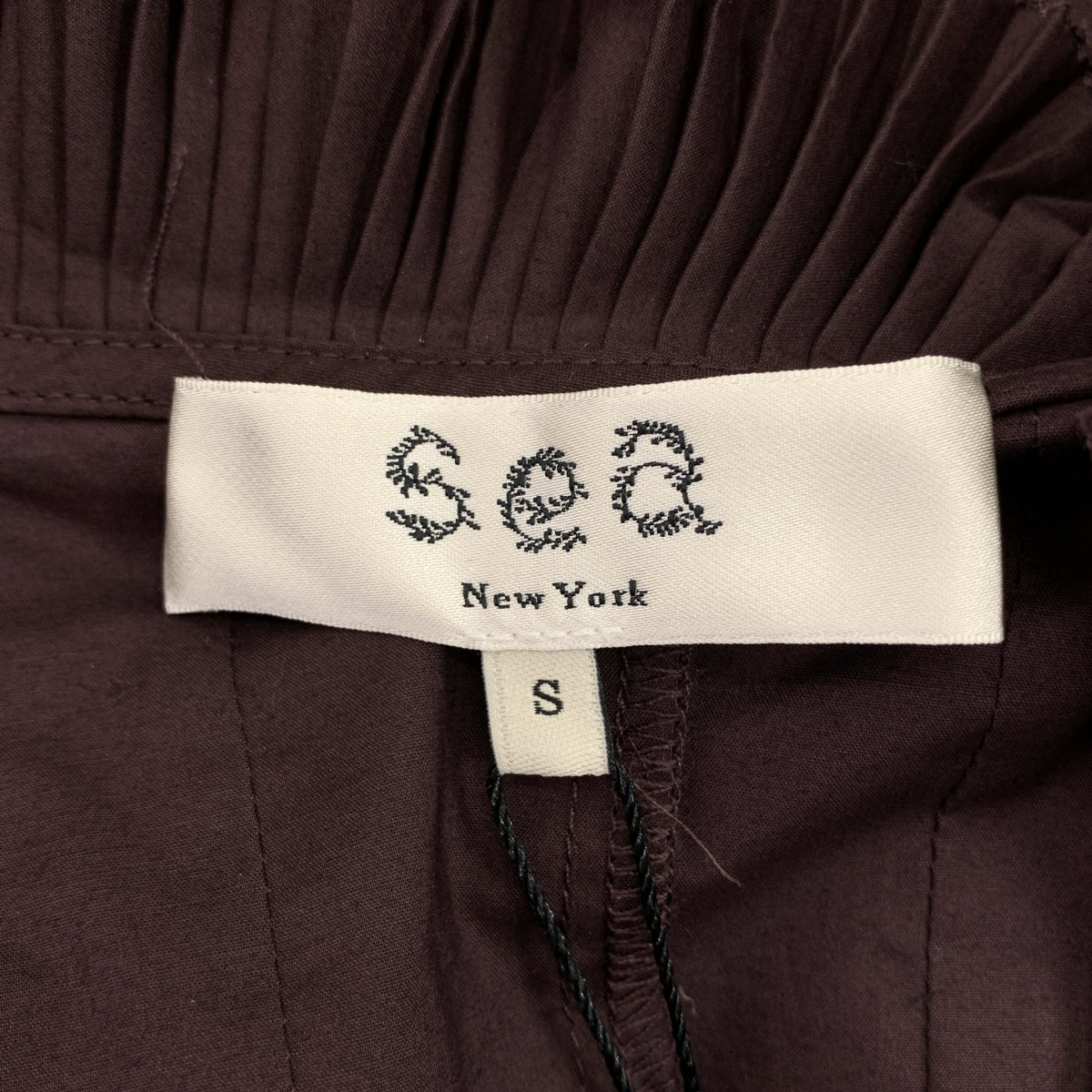 sea New York / シーニューヨーク | コットン プリーツ ノースリーブシャツ | S | レディース