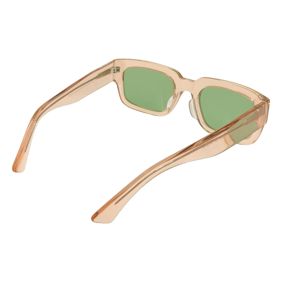 【美品】  WAITING FOR THE SUN / ウェイティングフォーザサン | Browne E6 Green Lens(Asian Fit) / カラーレンズ クリアフレーム サングラス アイウェア メガネ | 54□22 | ブラウン/グリーン | レディース