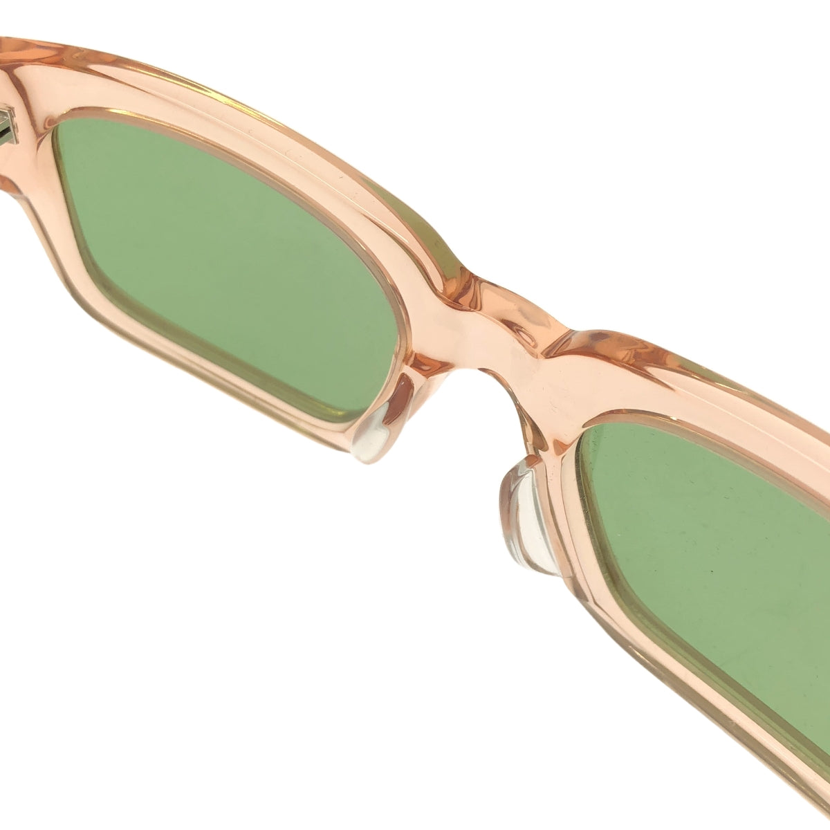 【美品】  WAITING FOR THE SUN / ウェイティングフォーザサン | Browne E6 Green Lens(Asian Fit) / カラーレンズ クリアフレーム サングラス アイウェア メガネ | 54□22 | ブラウン/グリーン | レディース