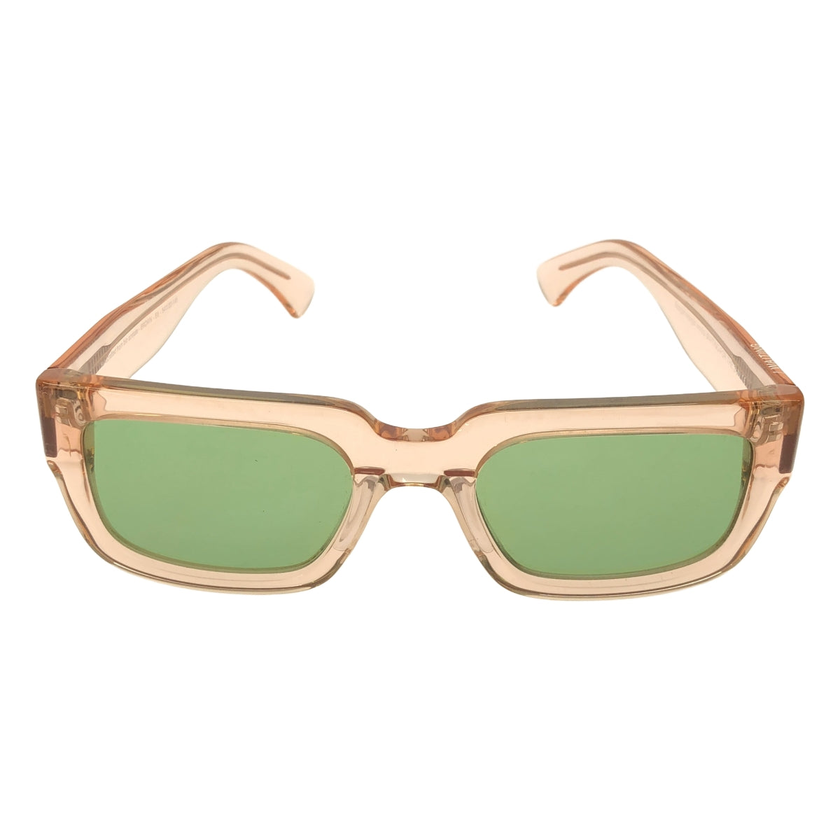 [成色好] 等待陽光 | 棕色 E6 綠色鏡片（亞洲款）/彩色鏡片透明鏡框太陽眼鏡眼鏡 | 54□22 | 棕色/綠色 | 女款