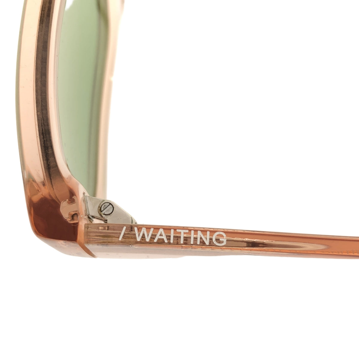 【美品】  WAITING FOR THE SUN / ウェイティングフォーザサン | Browne E6 Green Lens(Asian Fit) / カラーレンズ クリアフレーム サングラス アイウェア メガネ | 54□22 | ブラウン/グリーン | レディース