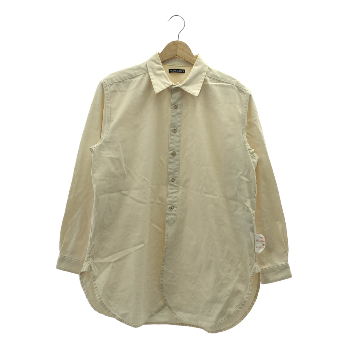 FRANK LEDER | INTAGE 亞麻床單襯衫 | XS | 象牙白 | 男款