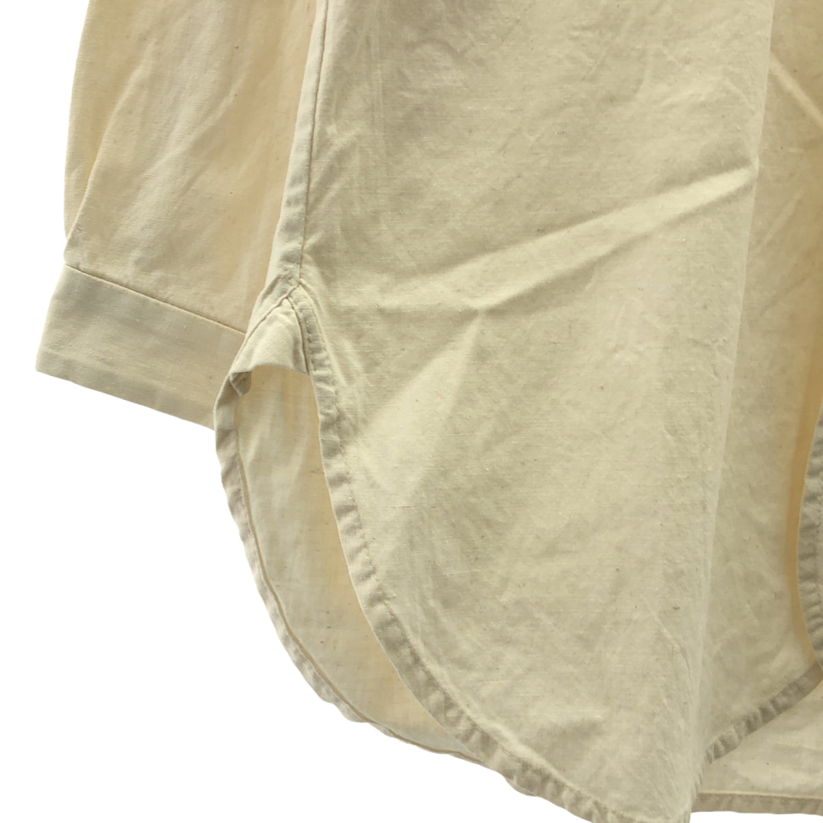 FRANK LEDER | INTAGE 亞麻床單襯衫 | XS | 象牙白 | 男款