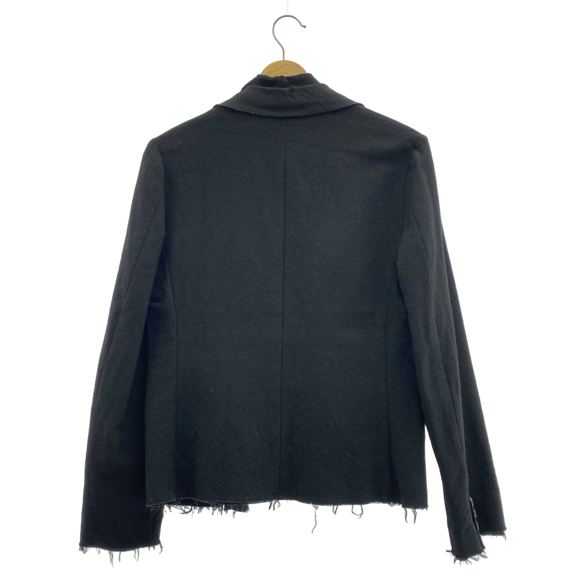 tricot COMME des GARCONS / Tricom De Galson | 제품 세척 가공 컷오프 울 프린지 재킷 | M | 여성