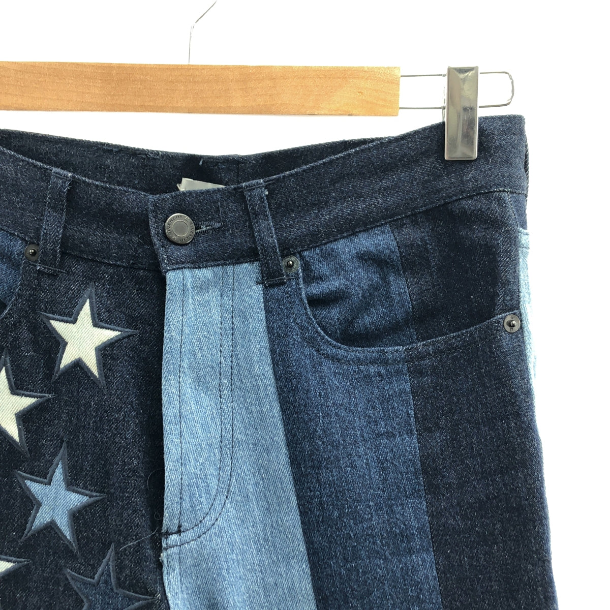 GIVENCHY / ジバンシィ | スター 刺しゅう 切替 デニムパンツ | 29