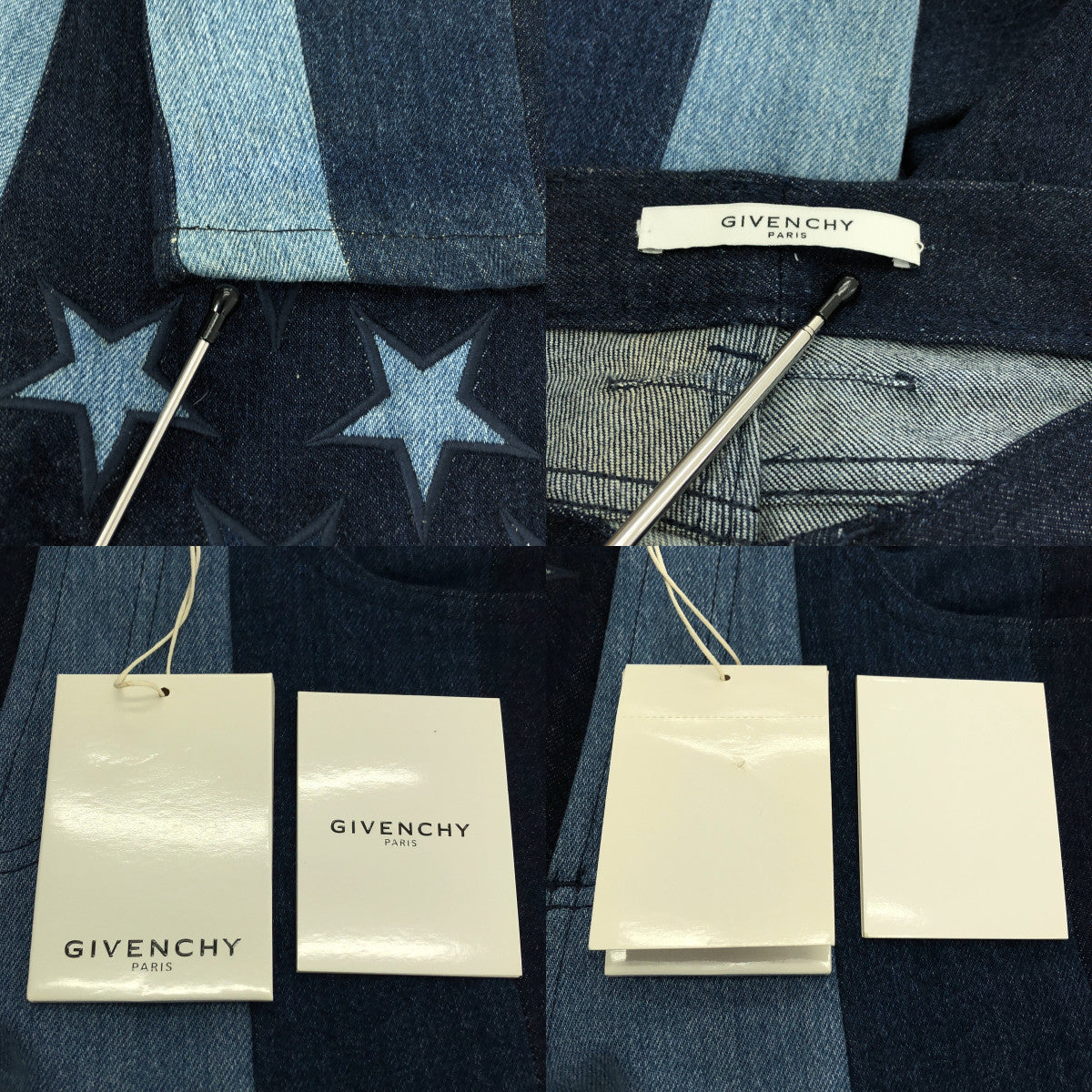 GIVENCHY / 지방시 | 스타 자수 전환 데님 팬츠 | 29 | 인디고 | 남성