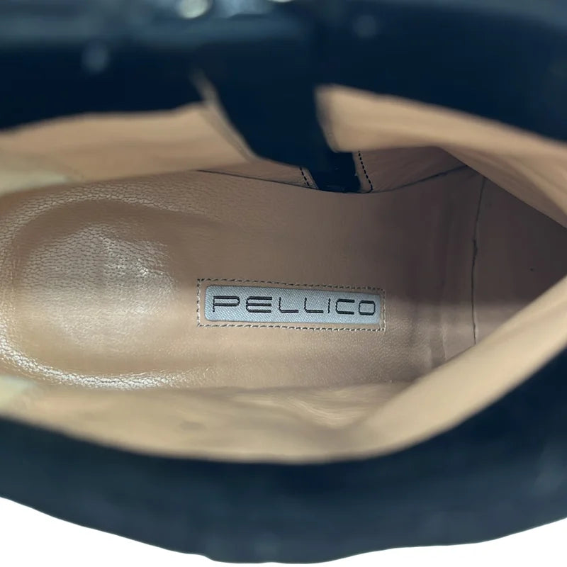 PELLICO / ペリーコ | スエード レザー サイドジップ ヒール ブーティ ショートブーツ | 35 | レディース