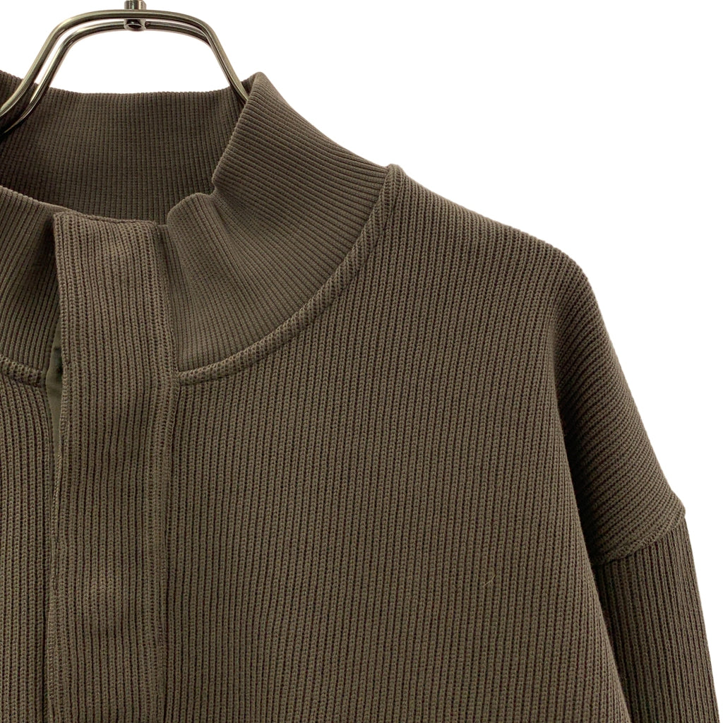 HERNO / ヘルノ | Resort / リゾート ロゴジップ ハイネック ニット プルオーバー | XL | グレー | メンズ