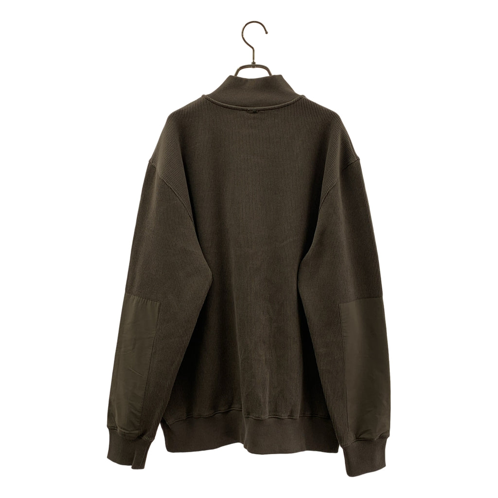 HERNO / ヘルノ | Resort / リゾート ロゴジップ ハイネック ニット プルオーバー | XL | グレー | メンズ