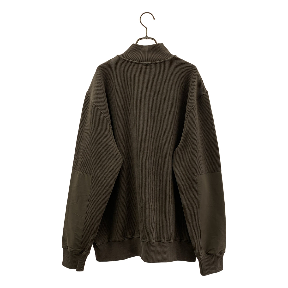 HERNO / ヘルノ | Resort / リゾート ロゴジップ ハイネック ニット プルオーバー | XL | グレー | メンズ