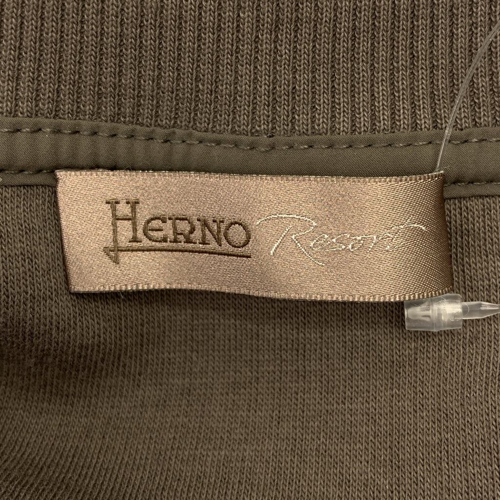 HERNO / ヘルノ | Resort / リゾート ロゴジップ ハイネック ニット プルオーバー | XL | グレー | メンズ
