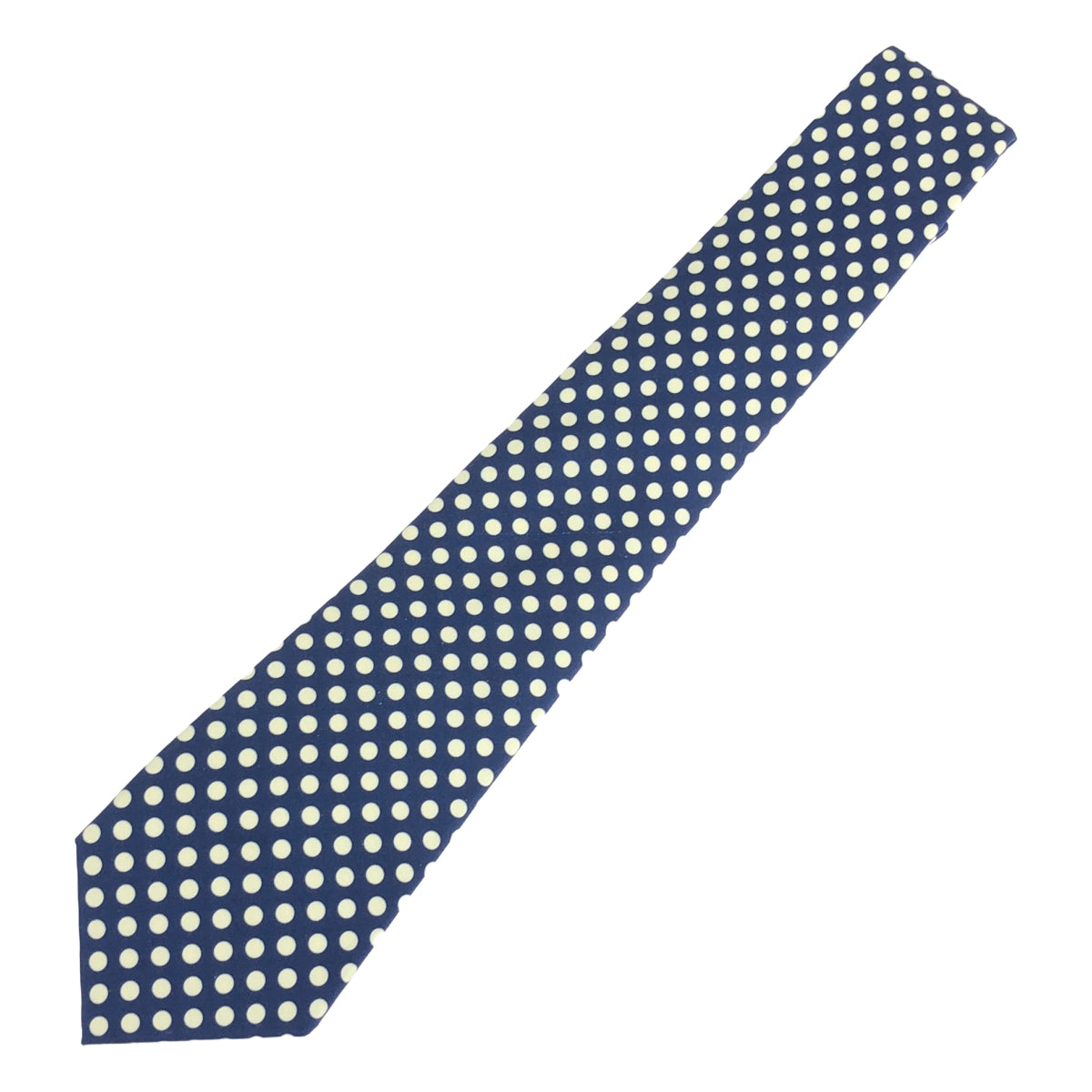 [美麗狀況] BOGLIOLI | 100% 絲質圓點領帶 |藍色/白色