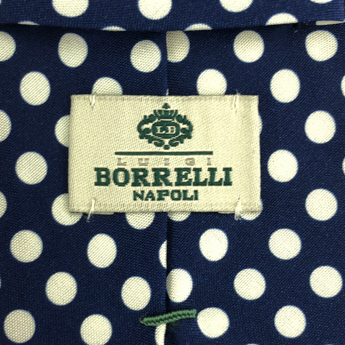 [美麗狀況] BOGLIOLI | 100% 絲質圓點領帶 |藍色/白色