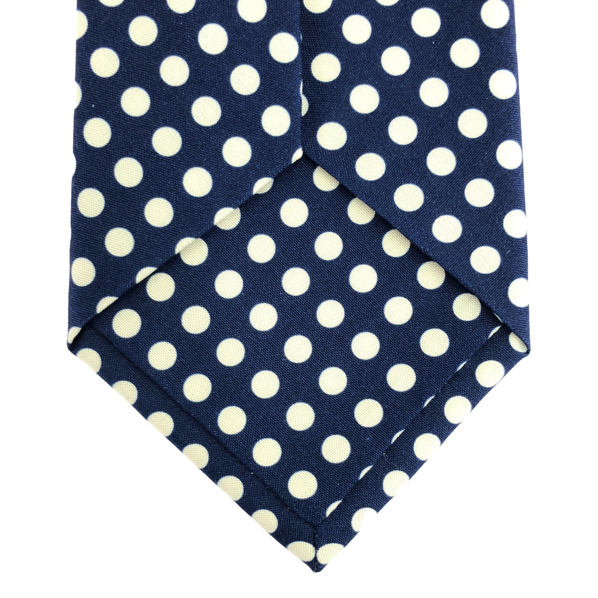 [美麗狀況] BOGLIOLI | 100% 絲質圓點領帶 |藍色/白色