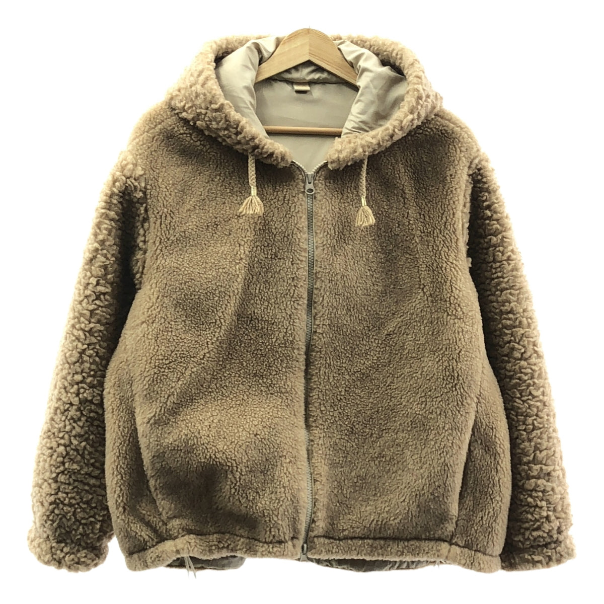 Lisa Conte / 리사콘테 | 카멜퍼 보아 후드 재킷 | 42 | 라이트 브라운 | 여성