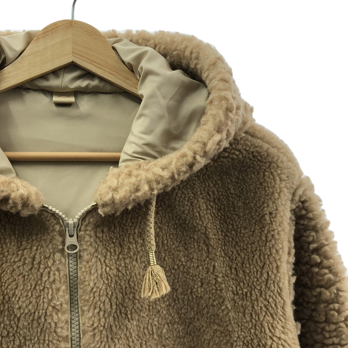 Lisa Conte / 리사콘테 | 카멜퍼 보아 후드 재킷 | 42 | 라이트 브라운 | 여성