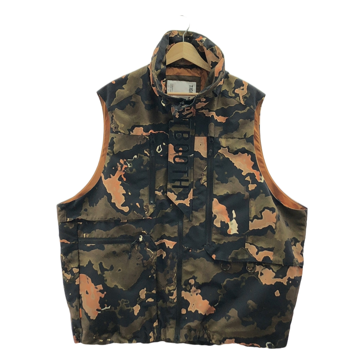 TIGHTBOOTH PRODUCTION / タイトブースプロダクション | 2024SS | RIPSTOP TACTICAL VEST ORANGE CAMO リップストップ タクティカル ベスト オレンジカモ 迷彩 | L | マルチカラー | メンズ