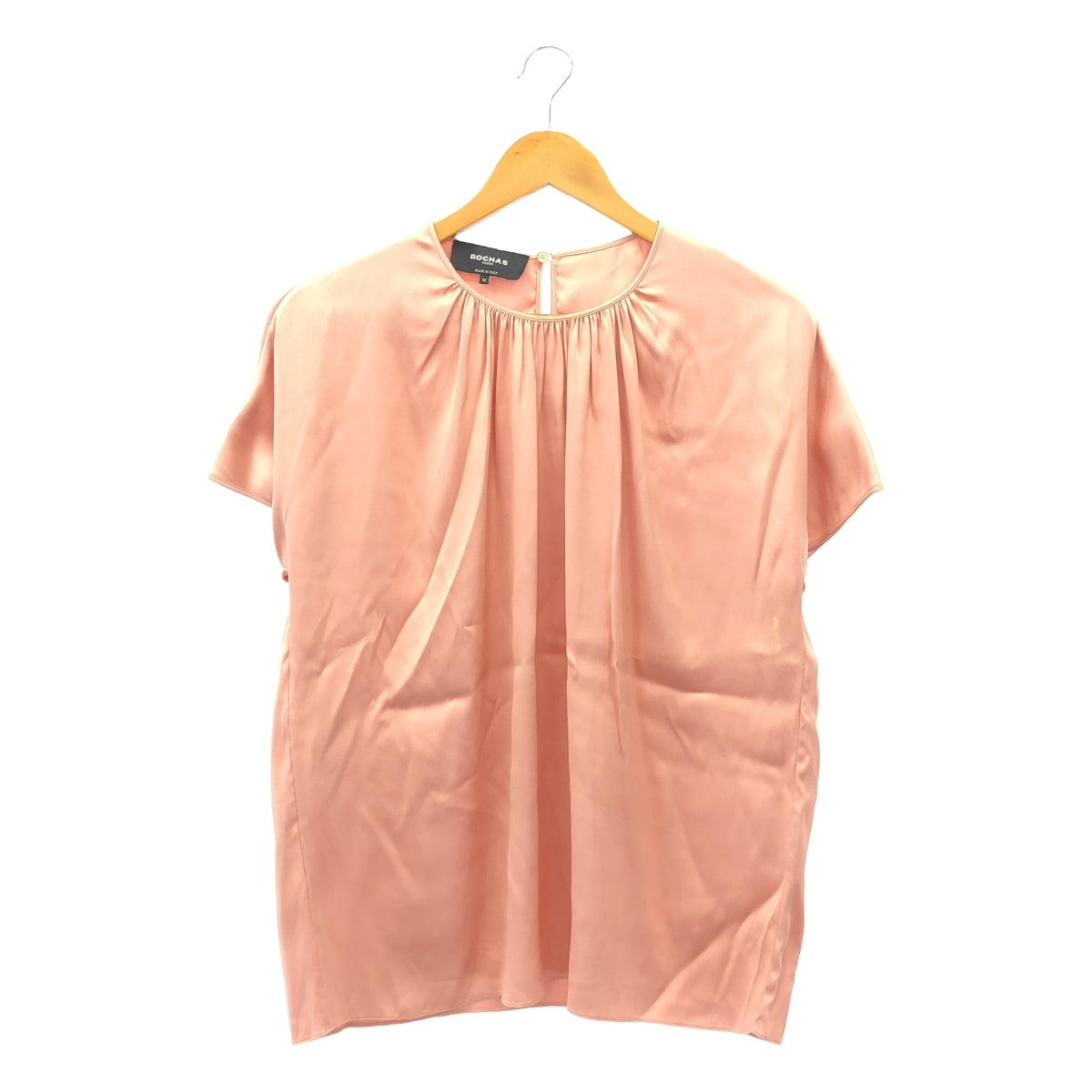 Rochas | 100% 絲質褶皺襯衫 | 尺寸 42 | 粉紅色 | 女款