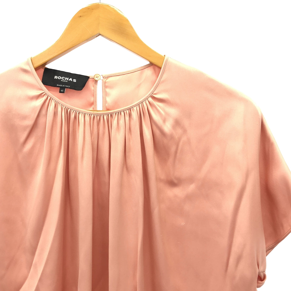 Rochas | 100% 絲質褶皺襯衫 | 尺寸 42 | 粉紅色 | 女款