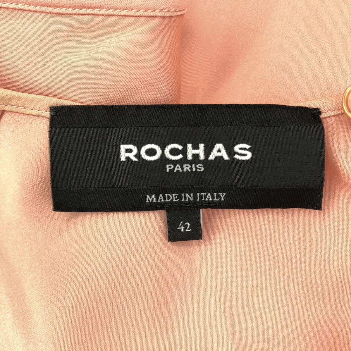 Rochas | 100% 絲質褶皺襯衫 | 尺寸 42 | 粉紅色 | 女款