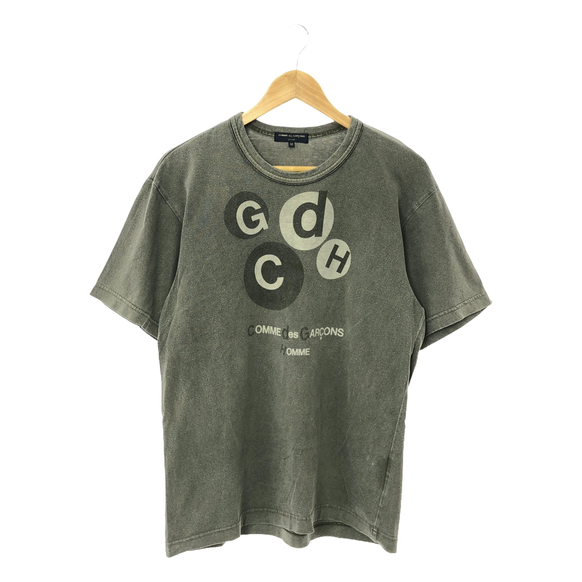 COMME des GARCONS HOMME / コムデギャルソンオム | 2005SS | 製品染め ロゴ プリント クルーネック Tシャツ カットソー | M | メンズ