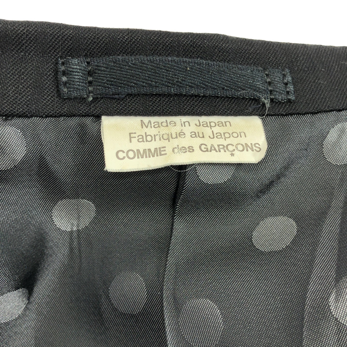 COMME des GARÇONS HOMME DEUX | 男士2017 秋冬 |羊毛條紋精裁外套 | S 號 |黑色|男士