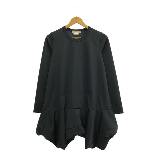 COMME des GARCONS / コムデギャルソン | 2022SS / AD2021 | 裾ボリュームデザイン ポリエステル カットソー | S | ブラック | レディース