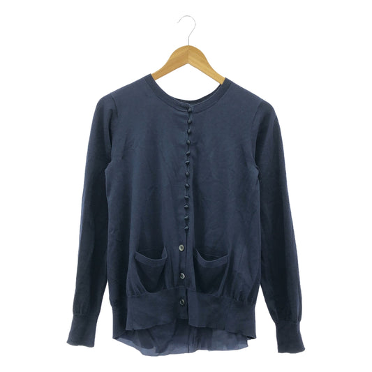 sacai / Sacai | Back Gathered Cardigan | Size 3 | Navy | Women's