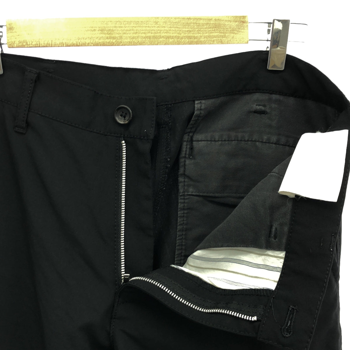 COMME des GARCONS HOMME / コムデギャルソンオム | スラックス パンツ / 柄裏地付き | L | ブラック | メンズ