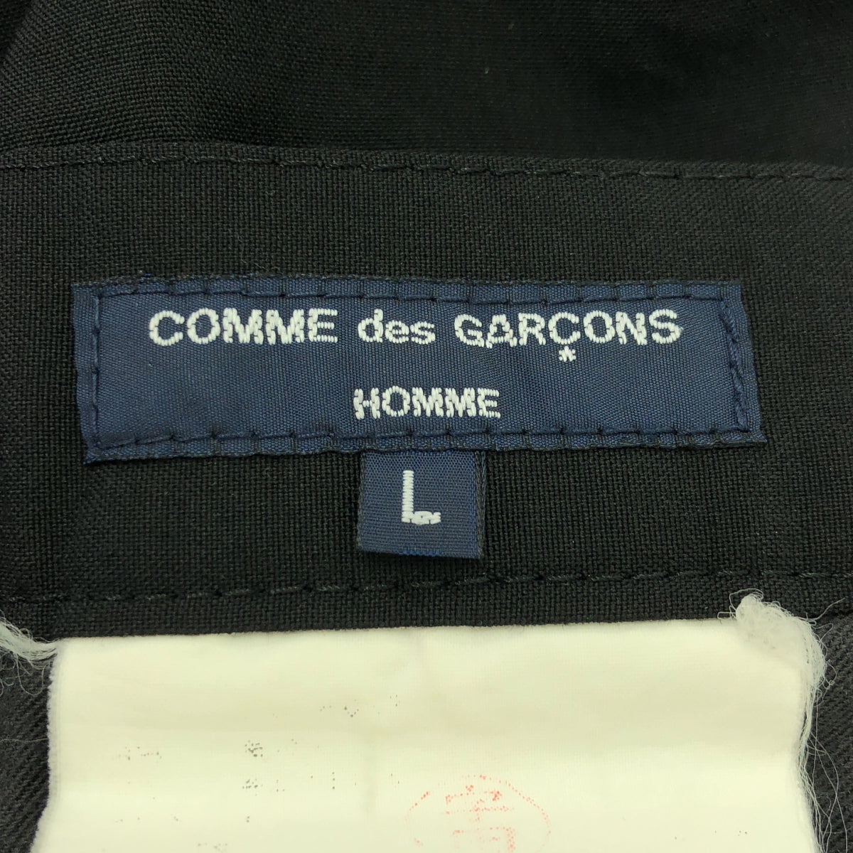 COMME des GARCONS HOMME / 컴데 갤슨 옴므 | 슬랙스 팬츠 / 무늬 안감 포함 | L | 블랙 | 남성